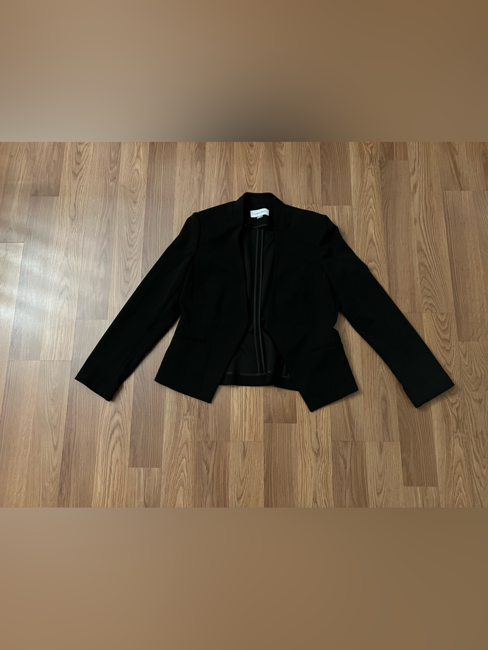 Calvin Klein Black Women's Tailored Open-Front Blazer